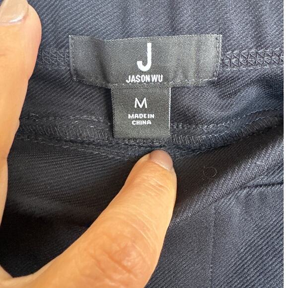 J Jason Wu Women's Pull On Cropped Wide Leg Ponte Twill Stretch Pant, Size M,EUC - Picture 2 of 5